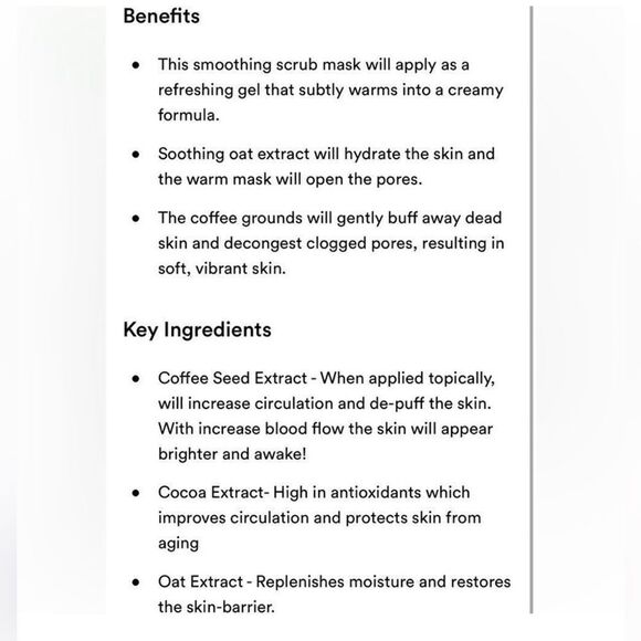 $7🌟 TonyMoly I’m Coffee Gel to Cream Smoothing Scrub Mask - Picture 4 of 6